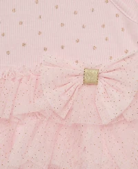 Little Me Baby Girls' Dot Shine Tutu Top, Leggings and Headband, 3-Piece Set