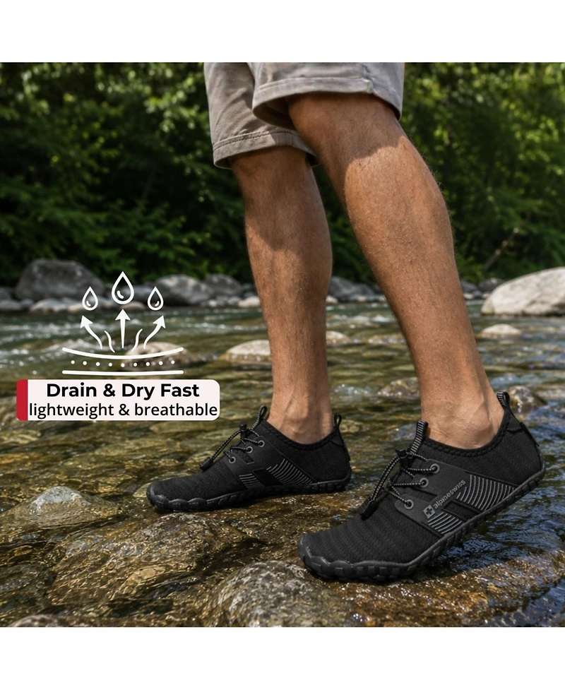 Alpine Swiss Men's Quick-Dry Water Shoes Non-Slip Lightweight Beach Barefoot Sneakers