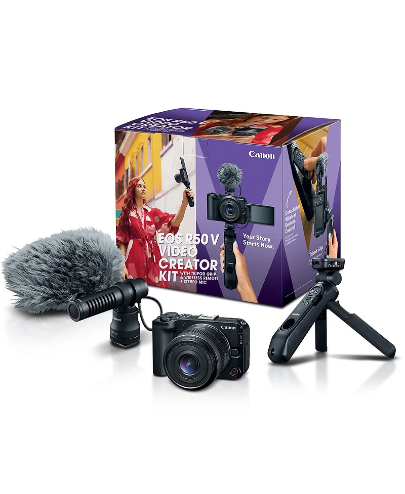 Canon Eos R50 V 4K Mirrorless Camera Kit