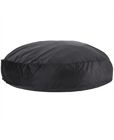 Slickblue Large Round Bean Bag Chair with Velvet Cover, Handle and Side Pocket