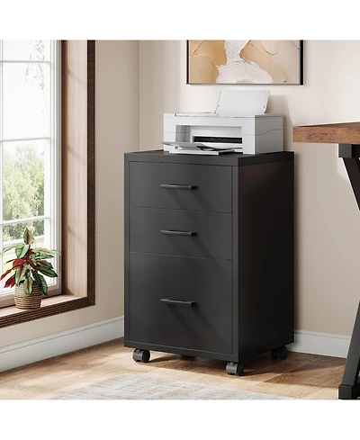 Tribesigns 3-Drawer Mobile File Cabinet with Casters