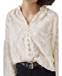 Mint Velvet Women's Floral Jacquard Blouse