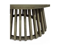 sumyeg Outdoor Acacia Wood Round Coffee Table for Patio, Balcony or Backyard