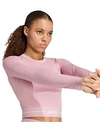 adidas Women's Long-Sleeve Cropped Tight-Fit Top
