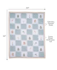 Lambs and Ivy Froggy and Friends Embroidered 3-Piece Baby Crib Bedding Set