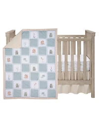 Lambs and Ivy Froggy and Friends Embroidered 3-Piece Baby Crib Bedding Set