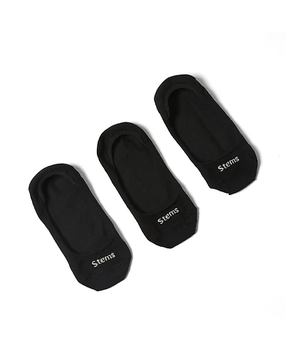 Stems Women's Invisible Step No-Show Silicone Heel Grip Socks, 3-Pack