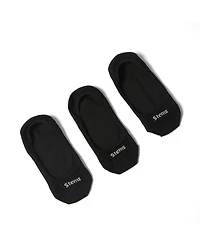 Stems Women's Invisible Step No-Show Silicone Heel Grip Socks, 3-Pack