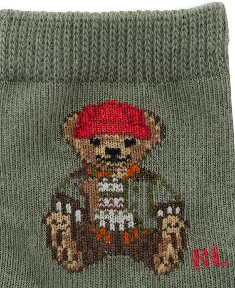 Polo Ralph Lauren Baby Boys' Outdoor Bear Plaid Crew Socks, 3-Pack