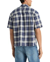 Nautica Men's Cotton Plaid Short-Sleeve Shirt