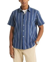 Nautica Men's Slub Short-Sleeve Shirt
