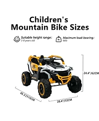 Yobtop Ride-On Truck with Remote Control, 2-Seater, 12V, Ages 3+
