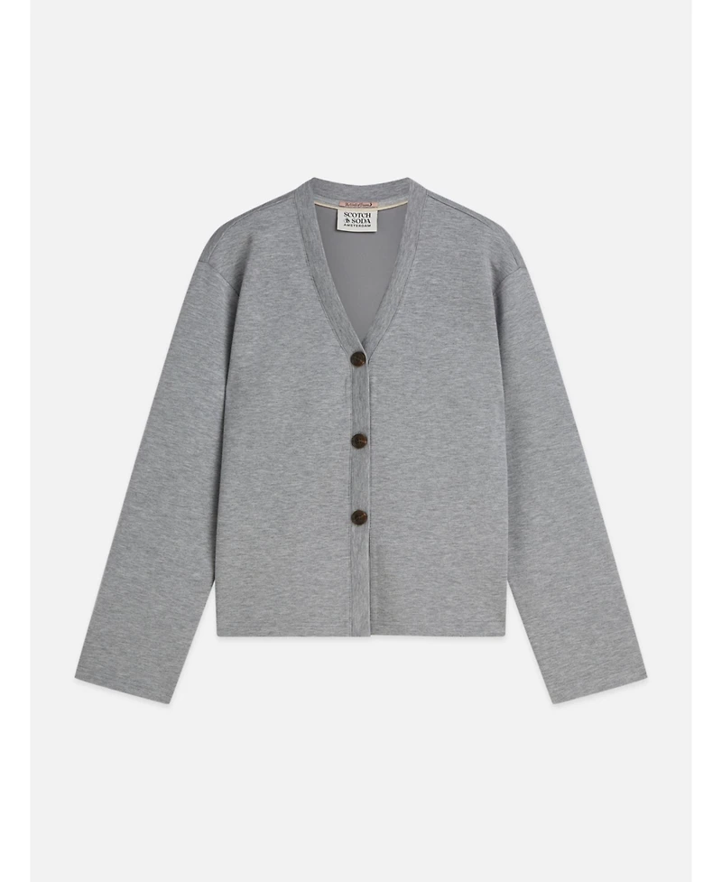 Scotch & Soda Women's V-Neck Button-Down Modal-Polyester Blend Cardigan