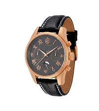 Invicta S.Coifman Men's Heritage Chronograph Dial Leather Strap Watch