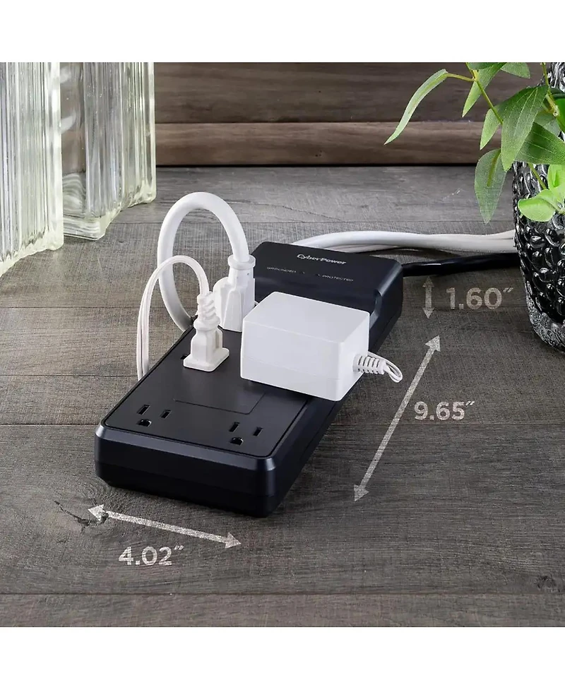 CyberPower CSB806R1 8-Outlet Surge Protector with 6' Power Cord, Compatible with Standard Wall Outlets
