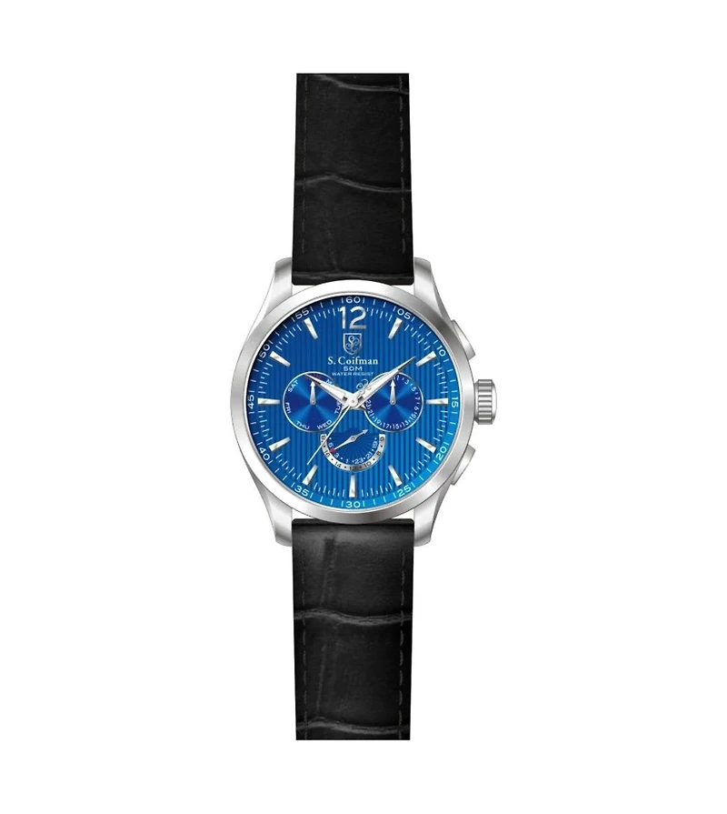Invicta S.Coifman Men's Chronograph Dial Leather Strap Watch