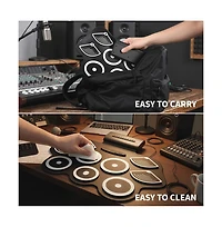 homfan Roll-Up Electronic Drum Kit Bluetooth Midi 9-Pad, Ages 10+