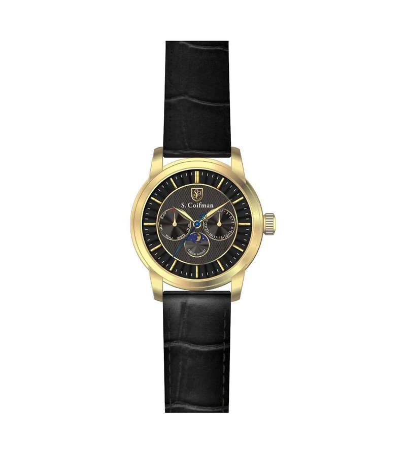 Invicta S.Coifman Men's Chronograph Dial Leather Strap Watch
