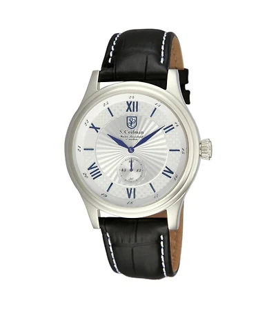 Invicta S.Coifman SC0287 Men's Heritage Quartz Champagne Dial Leather Strap Watch