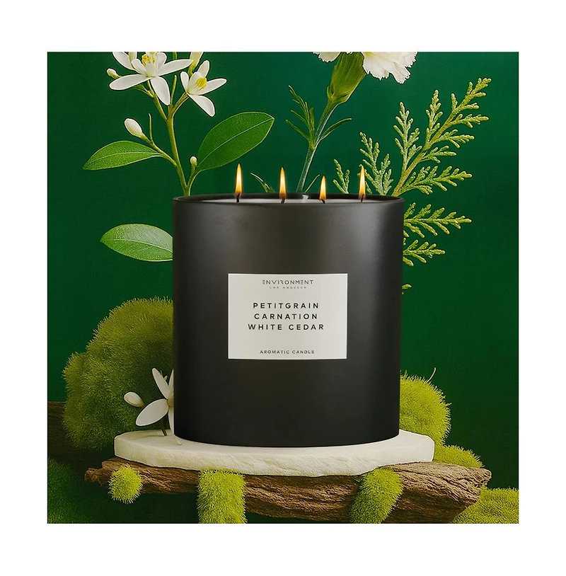 Environment 55oz Candle Inspired by Ysl L'Homme - Petitgrain | Carnation | White Cedar