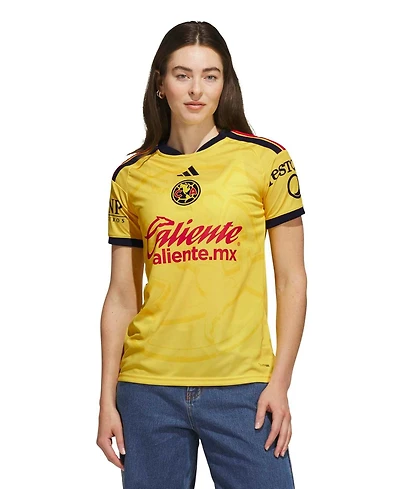 adidas Women's Club America Short-Sleeve Cropped-Hem Replica Jersey