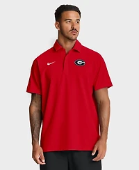 Men's Nike Red Georgia Bulldogs Coaches Sideline Dri-fit Polo