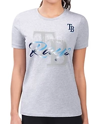 G-iii 4Her by Carl Banks Women's Tampa Bay Rays Super-Slim Fit Graphic T-Shirt