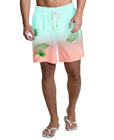 Margaritaville Men's Mint Los Angeles Dodgers Sunset on the Beach Swim Shorts