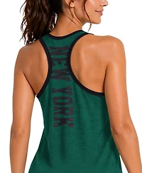 G-iii 4Her by Carl Banks Women's New York Jets Tater Ii Racerback Scoop-Neck Burnout Tank Top