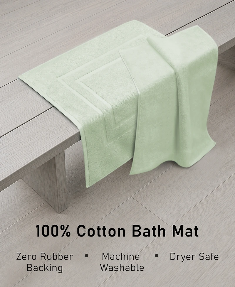 Feather & Stitch, Ny Cotton Super Absorbent Terry 2-Piece Bath Mat Set