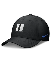 Nike Men's Black Duke Blue Devils Rise SwooshFlex Dri-fit Hat