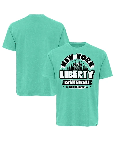 Sportiqe Men's and Women's Mint New York Liberty Mineral Wash T-Shirt