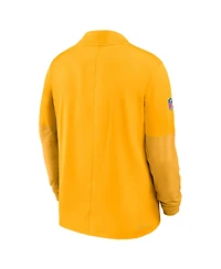 Nike Men's Gold Pittsburgh Steelers Sideline Dri-fit Half-Zip Pullover Sweatshirt