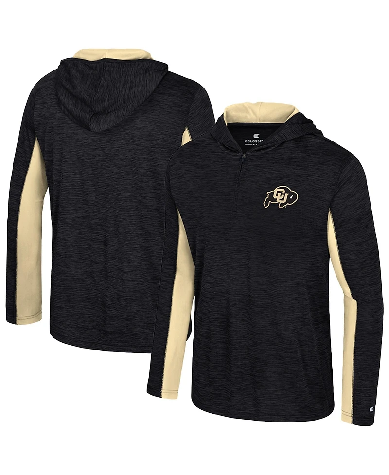 Colosseum Men's Black Colorado Buffaloes Always Sunny Quarter-Zip Hoodie