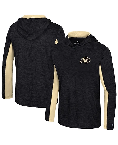 Colosseum Men's Black Colorado Buffaloes Always Sunny Quarter-Zip Hoodie