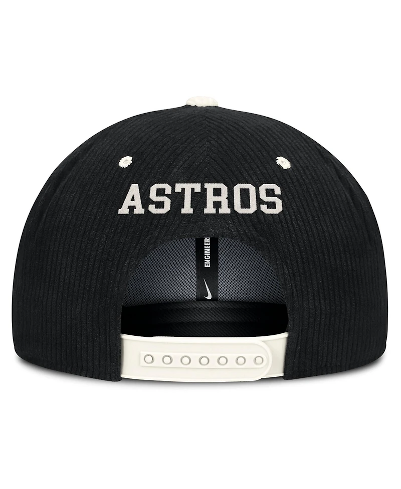 Nike Men's Black Houston Astros Pro Corduroy Structured Snapback Hat