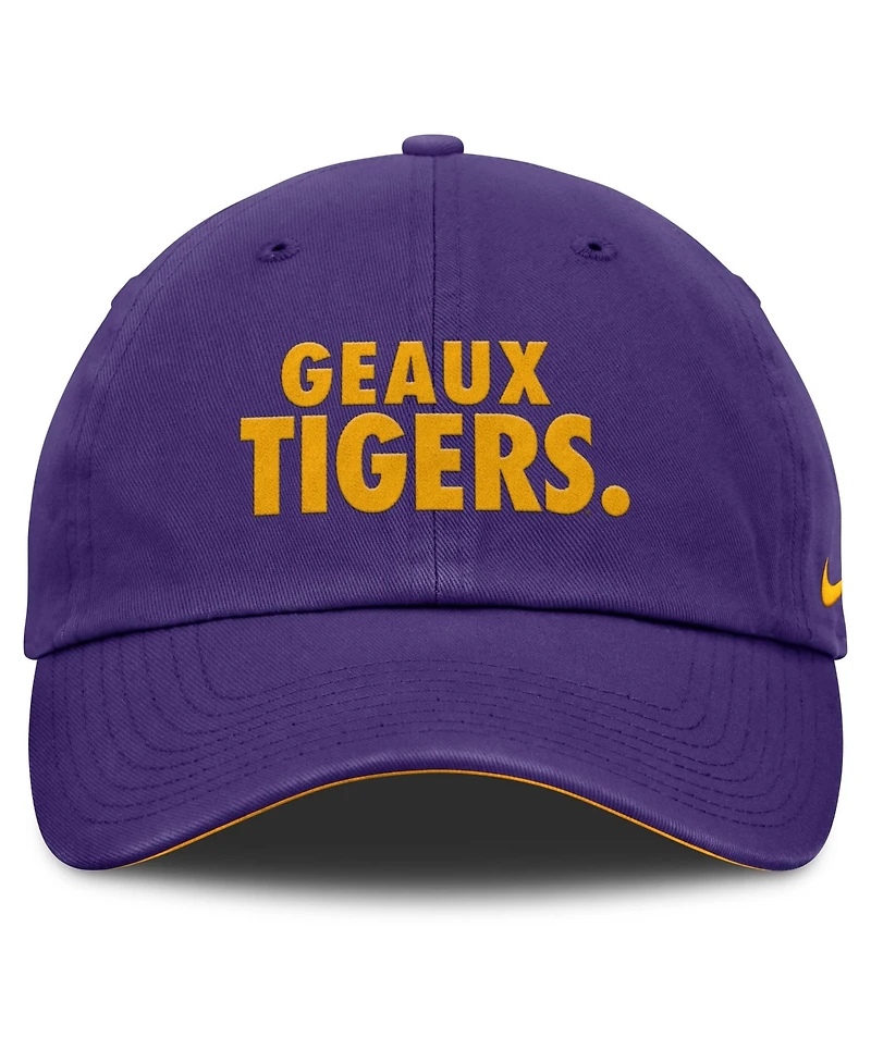 Men's and Women's Nike Purple Lsu Tigers Primetime Chant Club Adjustable Hat