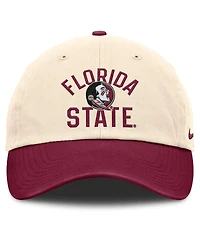 Men's and Women's Nike Natural Florida State Seminoles 2026 Primetime Natural 2-Tone Club Adjustable Hat