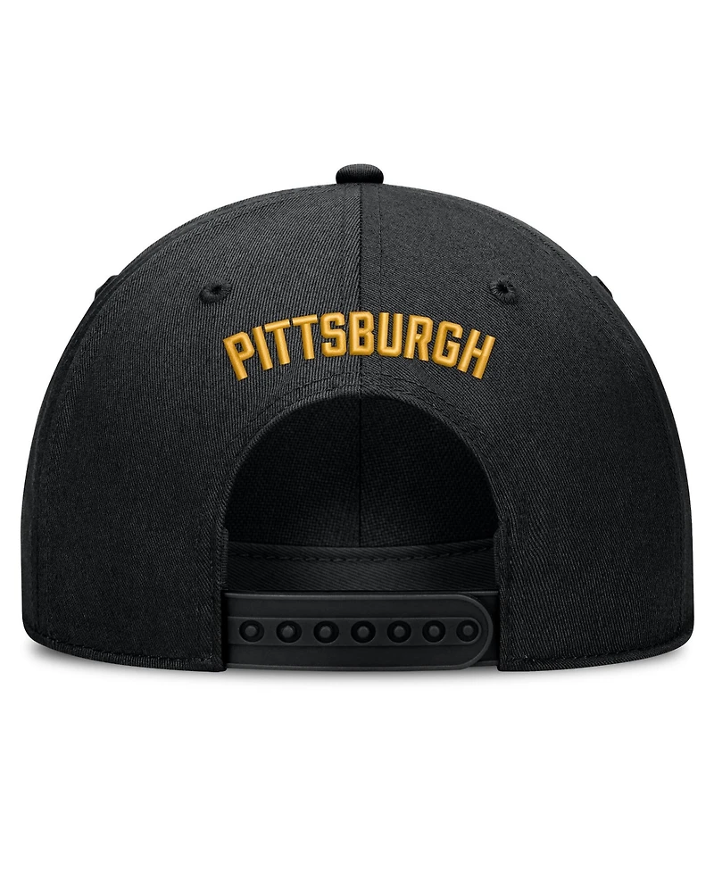 Men's Nike Black Pittsburgh Pirates Cooperstown Rise Adjustable Hat