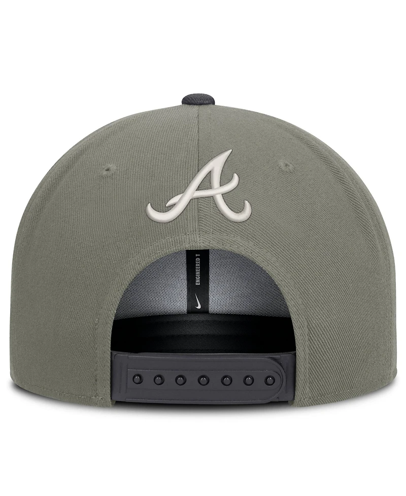 Men's Nike Olive Atlanta Braves Pro Dri-fit snapback Hat