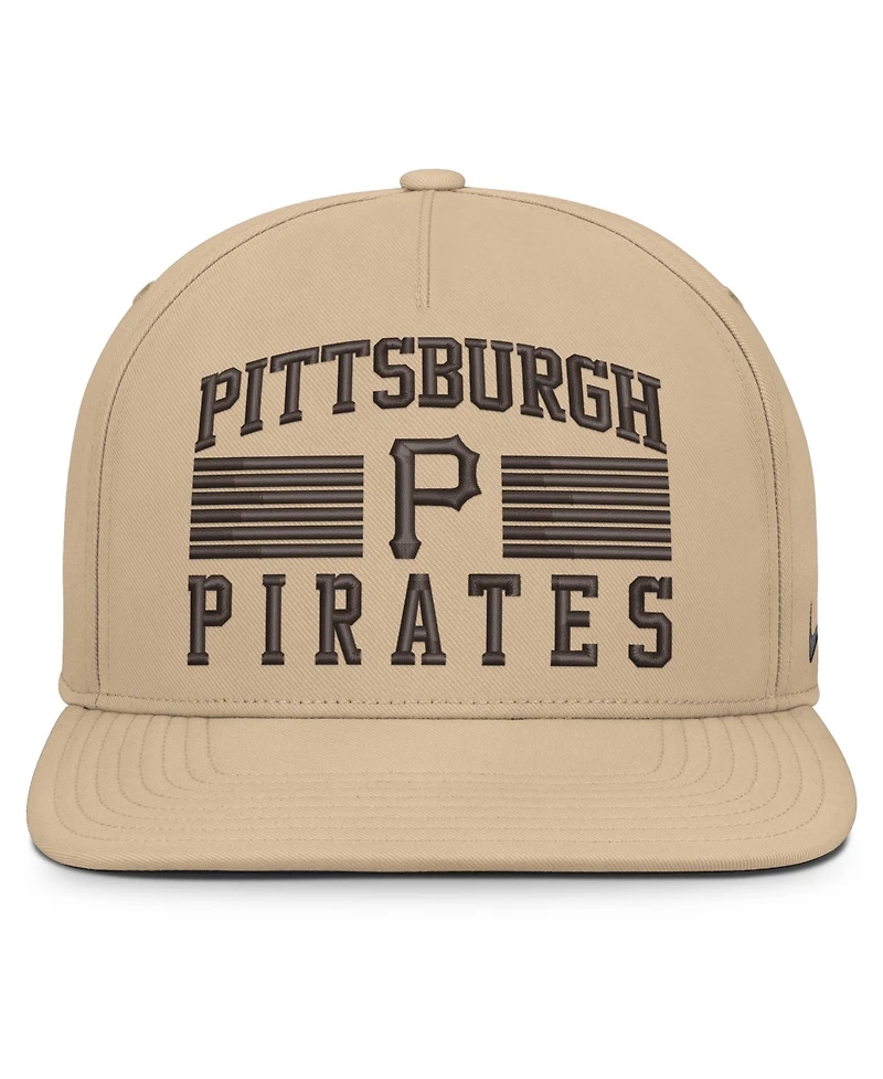 Nike Men's Khaki Pittsburgh Pirates Desert Pro AeroBill Dri-fit Snapback Hat
