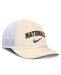 Men's Nike Natural/White Washington Nationals Rise Dri-fit Trucker Adjustable Hat