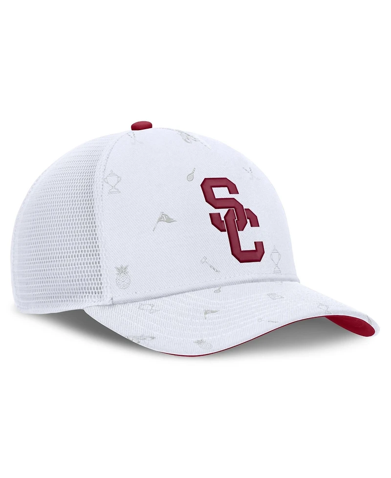 Men's and Women's Nike White Usc Trojans Country Club Golfin' Rise Trucker Adjustable Hat