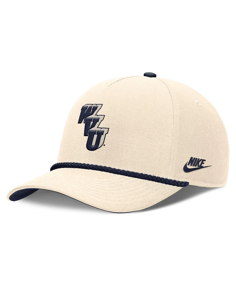 Men's and Women's Nike Natural West Virginia Mountaineers Legacy Vintage Rope Rise Adjustable Hat