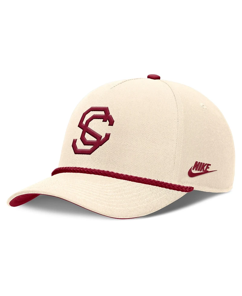 Men's and Women's Nike Natural Usc Trojans Legacy Vintage Rope Rise Adjustable Hat