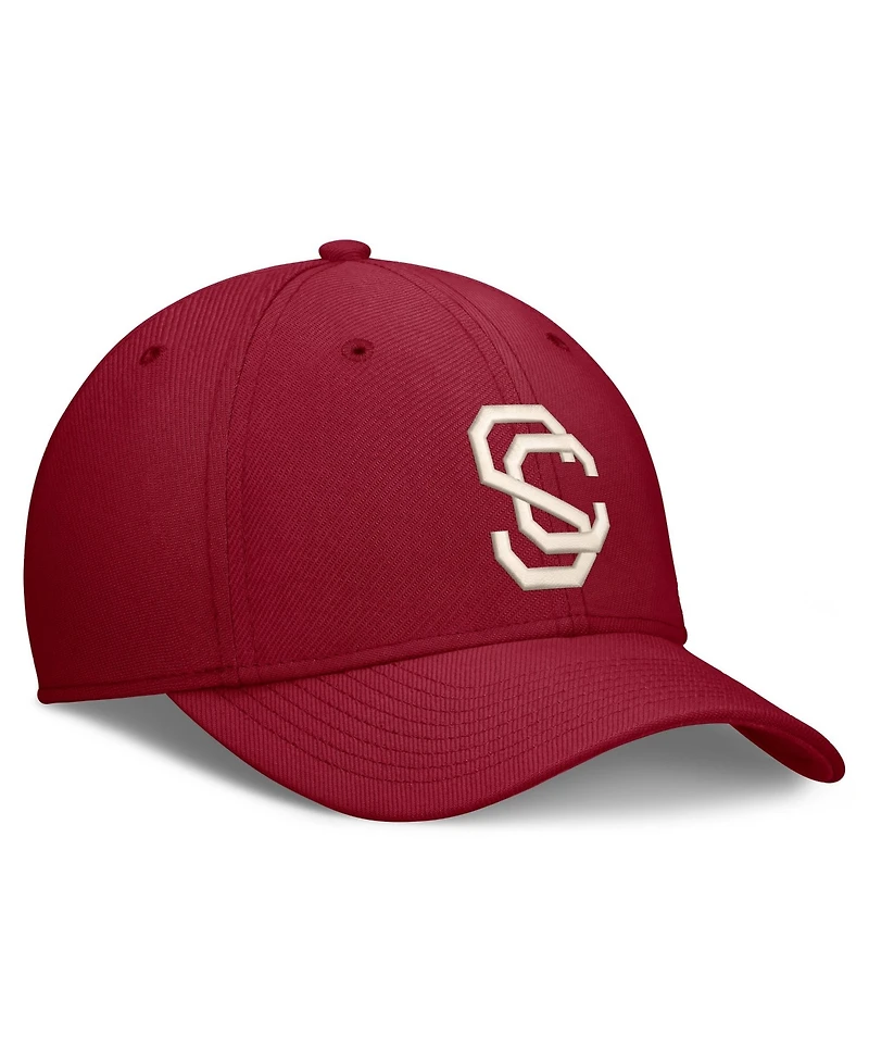 Nike Men's Cardinal Usc Trojans Dri-fit Vintage Rise Swooshflex Flex Hat