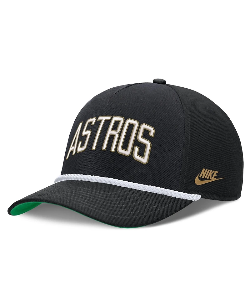 Men's Nike Black Houston Astros Cooperstown Collection Rise Adjustable Hat
