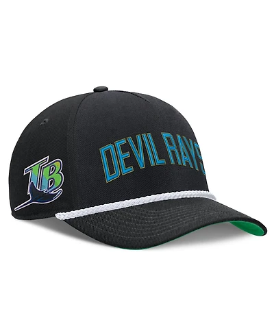 Men's Nike Black Tampa Bay Rays Cooperstown Collection Rise Adjustable Hat