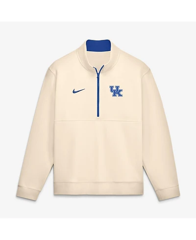 Men's Nike Cream Kentucky Wildcats Primetime Club Fleece Half-zip Pullover