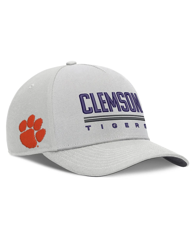 Men's Nike Gray Clemson Tigers 2026 Sideline Dri-fit Rise Adjustable Hat